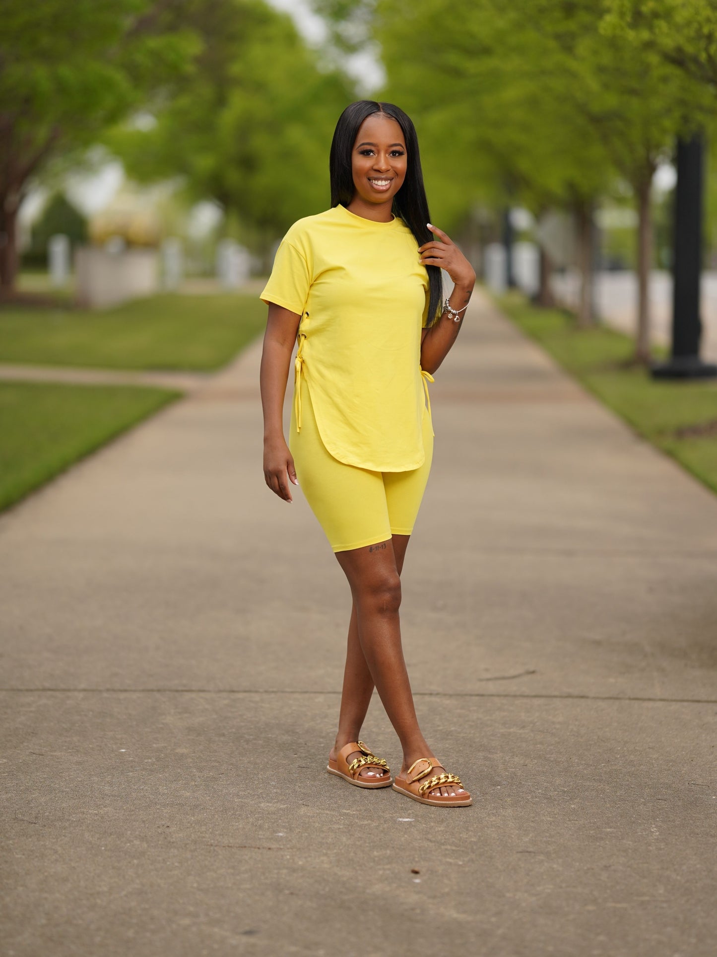 Never Basic Short Set - Yellow