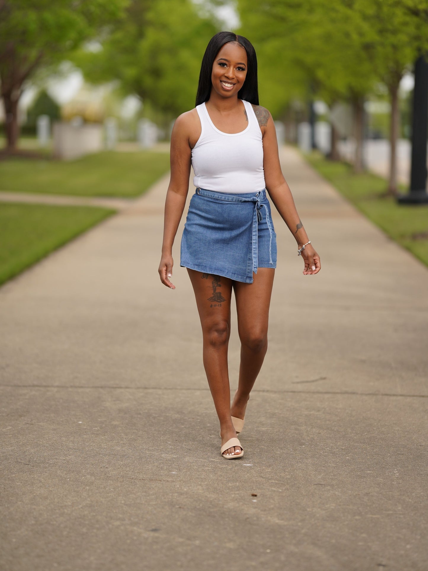 Denim Skort