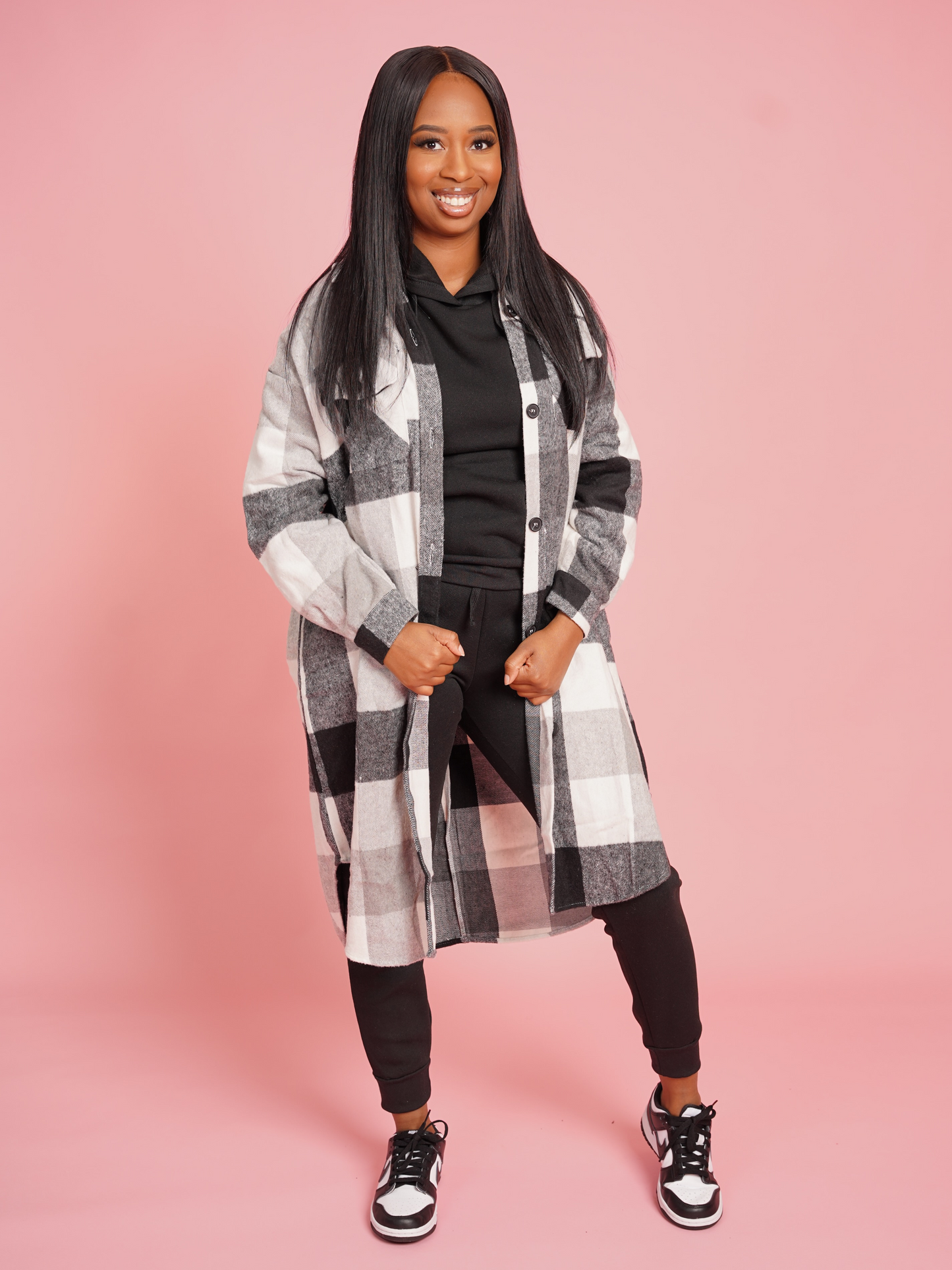 Black Affair Plaid Shacket