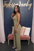 Date Night Jumpsuit - Olive
