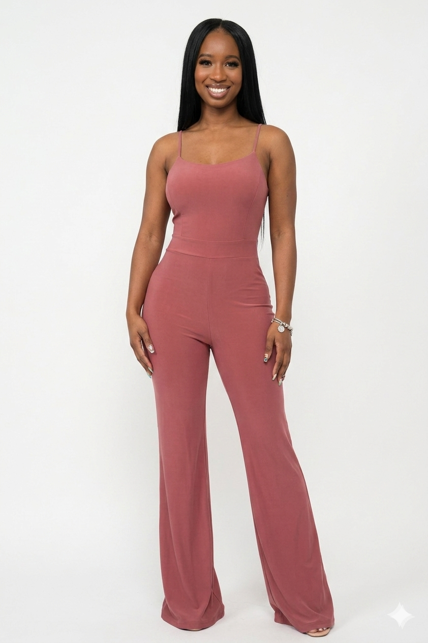 Date Night Jumpsuit - Olive