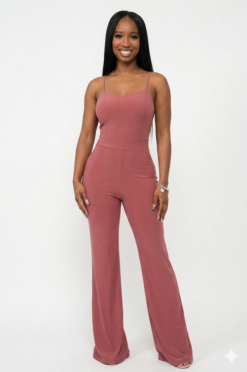Date Night Jumpsuit - Olive