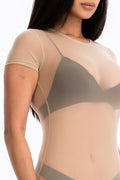 Right Thru Me Bodysuit - Khaki