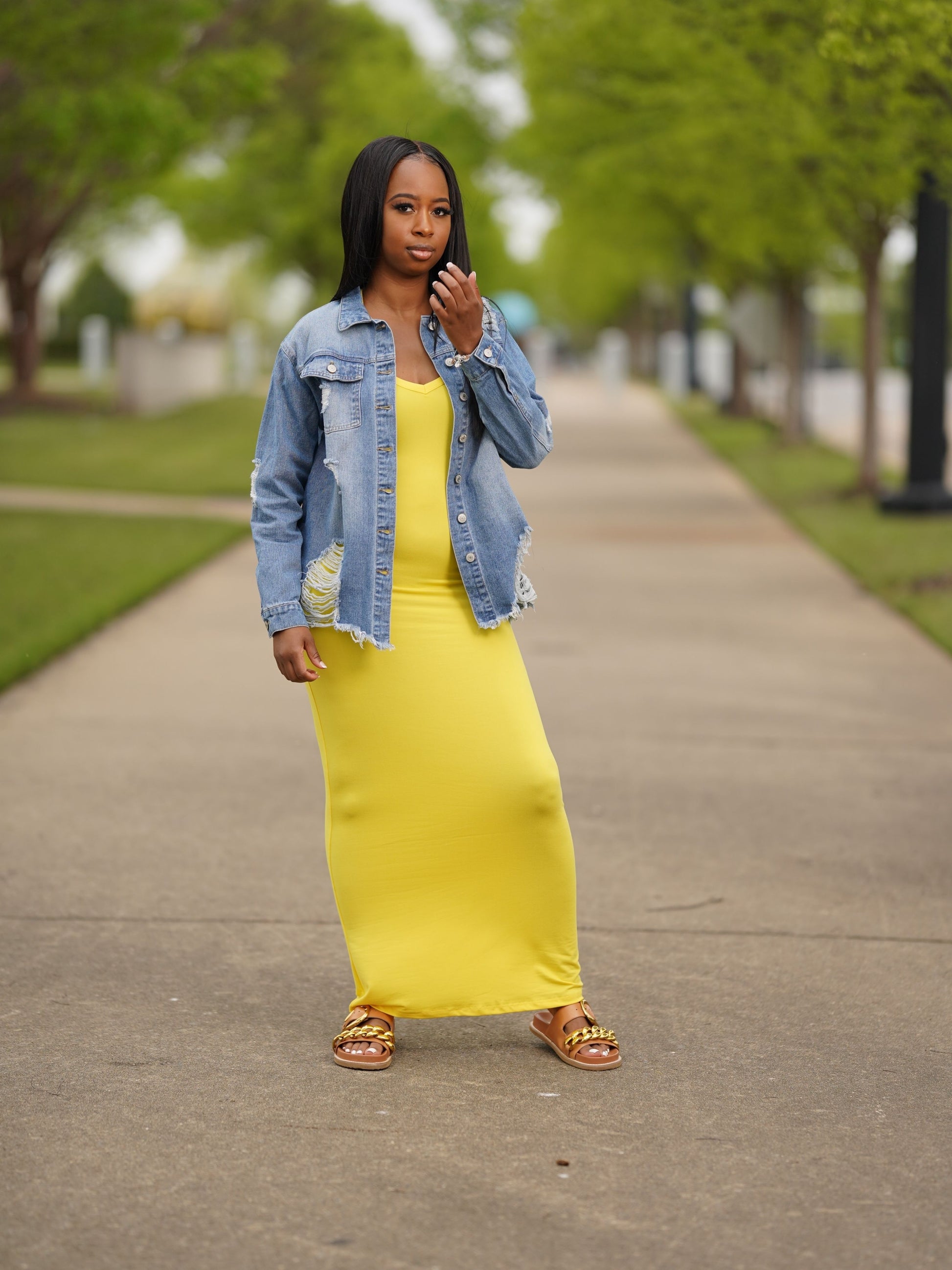 Luxe Maxi Dress Yellow