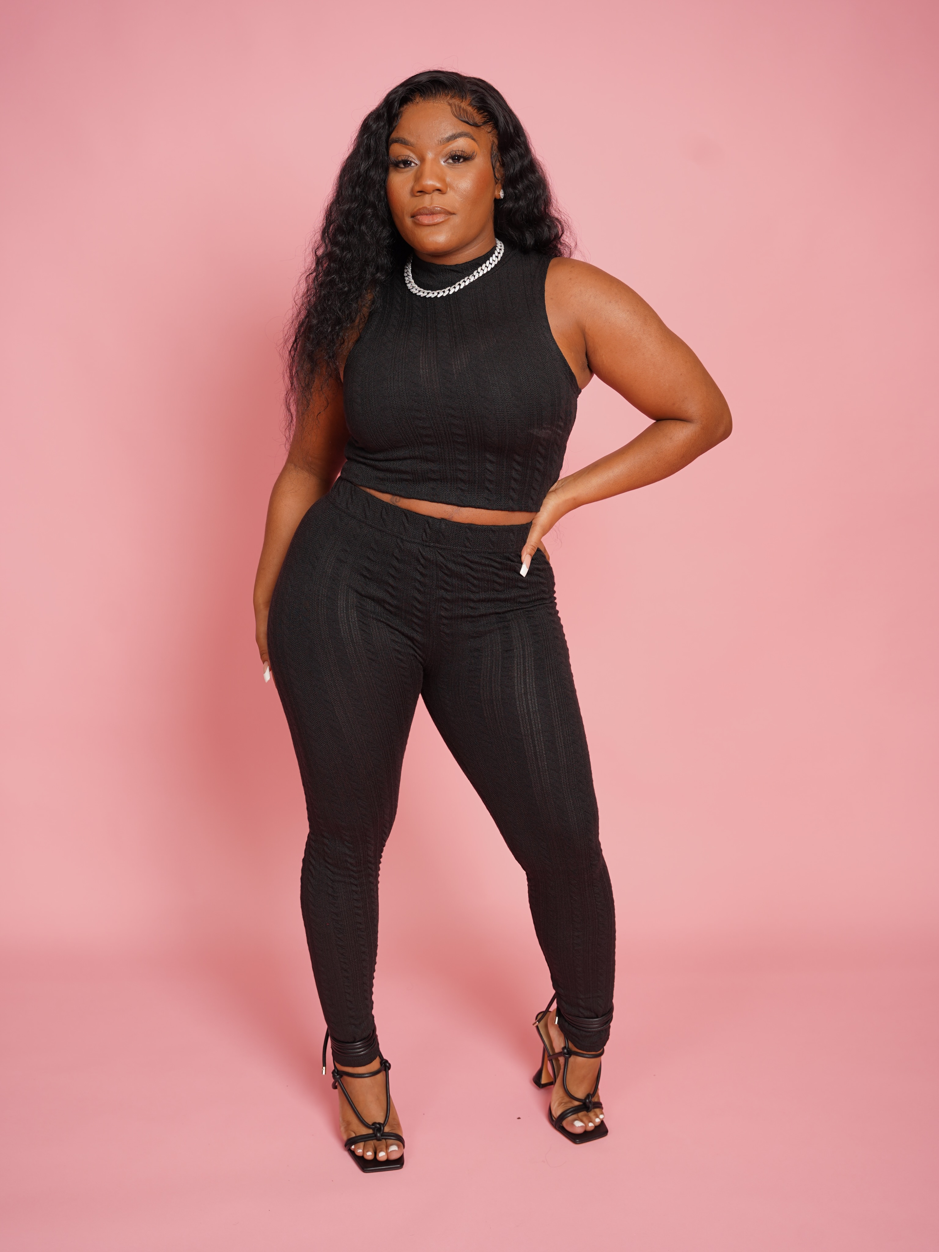 3-Piece Cardigan Set - Black